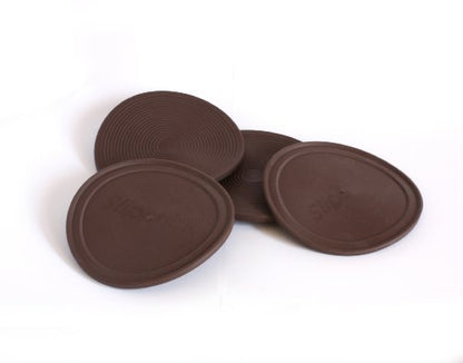 Slipstick CB885 3-1/2 Inch Large Non Slip Rubber Floor Surface Protector Pads (Set of 4 Grippers) Round - Chocolate Brown - size: 3-1/2 Inch