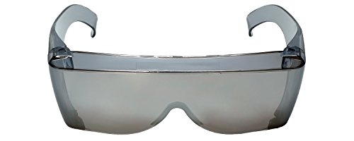 Calabria 3000 Fitover Safety Glasses with Uni-Lens – [Silver Mirror] Wrap Around Eye Protection | Anti-Fog Scratch Resistant | Protective Eyewear - color: Silver Mirror