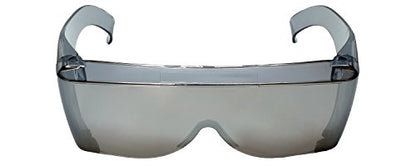 Calabria 3000 Fitover Safety Glasses with Uni-Lens – [Silver Mirror] Wrap Around Eye Protection | Anti-Fog Scratch Resistant | Protective Eyewear - color: Silver Mirror