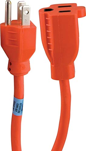 20 Feet 16/3 SJTW Multi-use Indoor/Outdoor General Purpose Grounded Heavy Duty Extension Cord Orange Color UL Certified - size: 20 ft