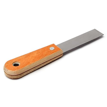 Utoolmart Putty Scraper 1" Cr-V Steel Stiff Putty Knives with Wooden Handle for Taping Paint Wall Floor Tile 2Pcs - size: 1 inch