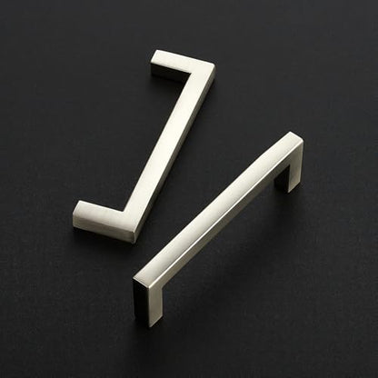 Ravinte 10 Pack Solid 3-1/2 Inch Center to Center Slim Square Bar Drawer Handles Cabinet Hardware - Brushed Nickel Kitchen Pulls - size: 3-1/2" Hole Center