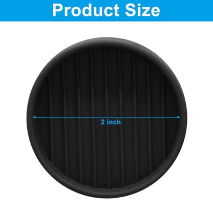 4 Pcs Non Slip Furniture Pads - 2 Inch Black Round Rubber Caster Cups, Furniture Coasters, Anti-Slip Grippers for Hardwood Floors, Chair Leg Floor Protectors for Bed, Couch, Table - size: 2 Inch