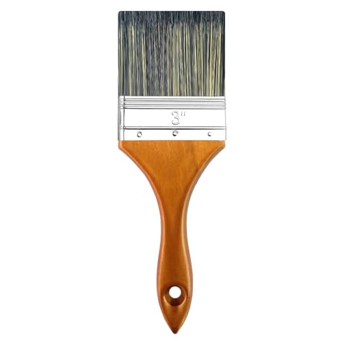 Great Andrew Paint Brush 3-inch, Wood Paint Brush for Painting Walls, Fences, Trim, Home, Interior & Exterior, for All Latex, Oil Paints & Stains, Utility Disposable Brush - size: 1 pcs - 3-inch