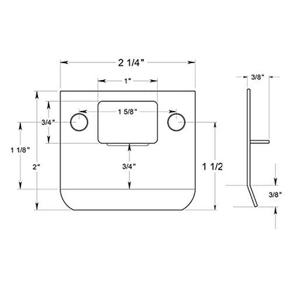 "Nuk3y SP2 Extended Lip Strike Plate (2"" x 2-1/4"", Oil Rubbed Bronze)" - color: Oil Rubbed Bronze, size: "2"" x 2-1/4"""