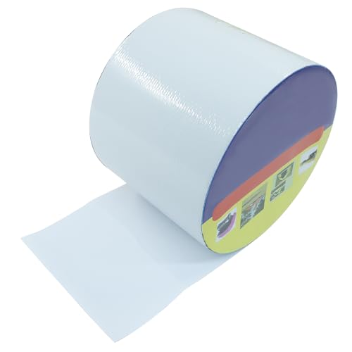 Waterproof Repair Tape, UV-Proof Multi-Surface Instant Seal Patch Repair for RV Awning, Boat Cover, Tent, Tarp & Canvas (3 Inch x 24.6FT, White) - color: White