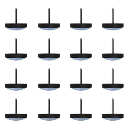 Gadgetime USA Nail On Furniture Glides for Chairs & Tables - 1 Inch, 16 Pack - Chair Leg Floor Protectors for Hardwood Floors & Carpets-Furniture Pads for Dining Chair & Cabinets
