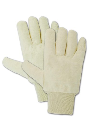 MAGID MultiMaster T1032RNO Cotton Glove, Knit Wrist Cuff, Large (12 Pair) - size: 9/L, style: 12 Pair