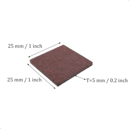 12Pcs Square Felt Furniture Pads, 1 inch x 1 inch Self Adhesive Cuttable Anti Scratch Floor Protectors for Furniture Legs Hardwood Floor, Brown, 25mm - size: 12Pcs 1 inch x 1 inch