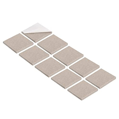 METALLIXITY Square Felt Furniture Pads (1.5" x 1.5" x 0.2") 24Pcs, Self-Adhesive Floor Protectors - for Home Cabinet Closet Bed Feet, Beige - size: 1.5" x 1.5" x 0.2"