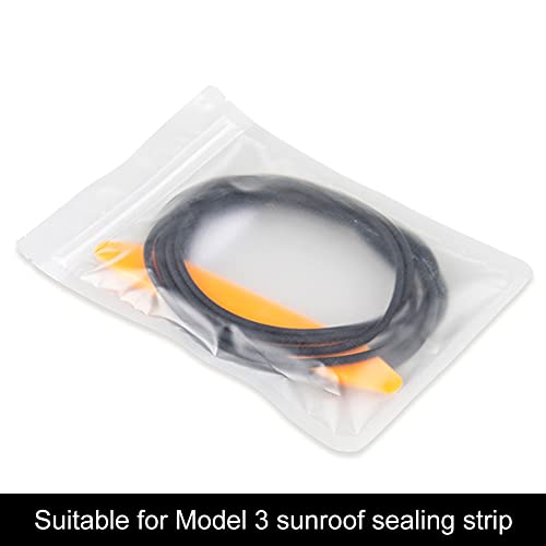 Sunroof Rubber Seal Strip Wind Noise Reduction Kit Anti-Dust Skylight Sealing Strip Lowering Silicone Seal Kit for Tesla Model 3, with Installation Tool - style: For Model 3