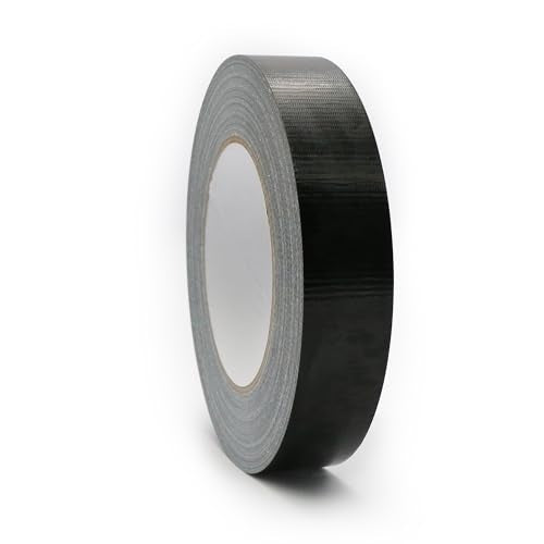 Multi Purpose Black Duct Tape 1 Inch X 44 Yards, Heavy Duty Strong Adhesive Tape, No Residue, Waterproof All Weather, Tear by Hand, Industrial Repairs - color: Black, size: 1 Inch x 44 Yards
