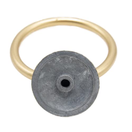 12pcs Matte Gold Round Ring Cabinet Drawer Pulls, Zinc Alloy Handles, Single HoleDrawer Pulls Knobs, Gold Handles Hardware for Cupboard Cabinet Drawer - color: 12pcs Gold