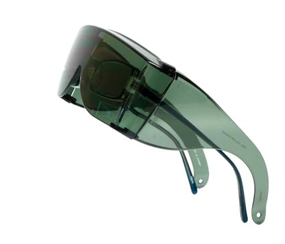 Calabria 3000 Fitover Safety Glasses with Uni-Lens – [Green] Wrap Around Eye Protection | Anti-Fog Scratch Resistant | Protective Eyewear - color: Green