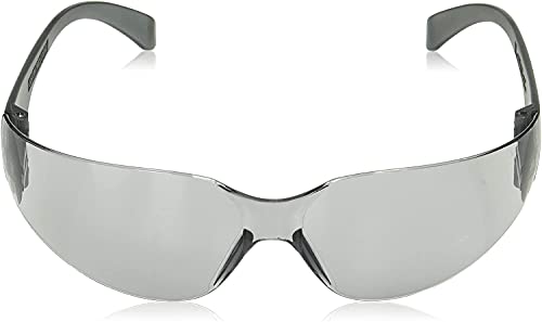 BISON LIFE Safety Glasses - Scratch Resistant Wrap Around Eyewear, Polycarbonate ANSI Z87.1 Impact Resistant Lens - color: Gray/Gray