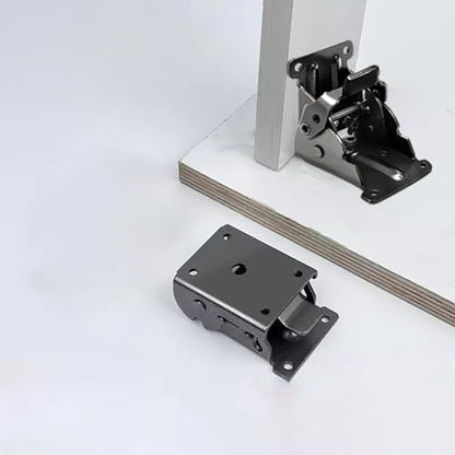 WUWEOT 8 Pack Table Leg Folding Brackets, Self-Locking Hinge Hardware with Screws, Extension Collapsible Shelf Bracket Support for Bed Leg, Wall Shelf, Saving Space