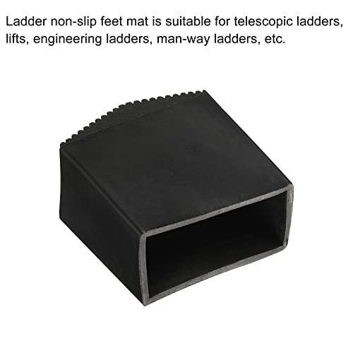 MECCANIXITY Ladder Non-Slip Feet Mat Steep Ladder Accessories Rubber Thicken Pad Cover Cushion for Ladder Protection Black Pack of 4