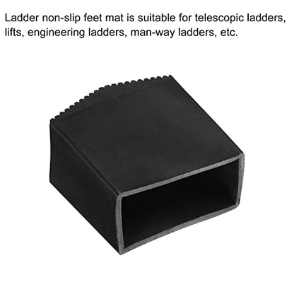 MECCANIXITY Ladder Non-Slip Feet Mat Steep Ladder Accessories Rubber Thicken Pad Cover Cushion for Ladder Protection Black Pack of 4