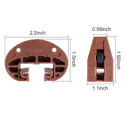 10PCS Drawer Slide Track Guide Glide for kenlin for Rite Trak 2 for Center Mount Drawer for Dressers, for Hutches and for Nightstand Drawer - style: 10 Sets