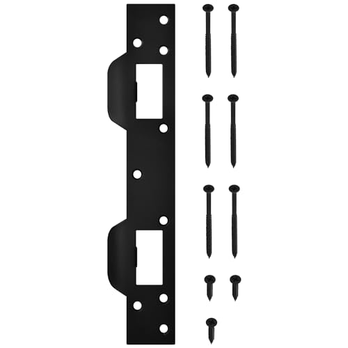 Nuk3y SP550 Combination Security Door Strike for 5-1/2 inch Hole Center (Matte Black) - color: Matte Black