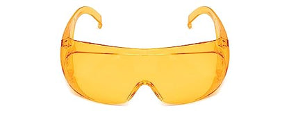 Calabria Fit Over Safety Glasses | Polarized Sunglasses Over Glasses | Wrap Around Anti-Fog | Scratch Resistant | Unisex - color: Tangerine Orange