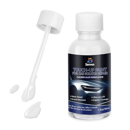 Car White Paint Touch Up Cars Scratch Repair for Vehicles, Rim High-Gloss White Paint Pen 30ML Quick Drying Automotive Scratch Repair, Non-toxic 1.5 oz Easy to Use - color: White