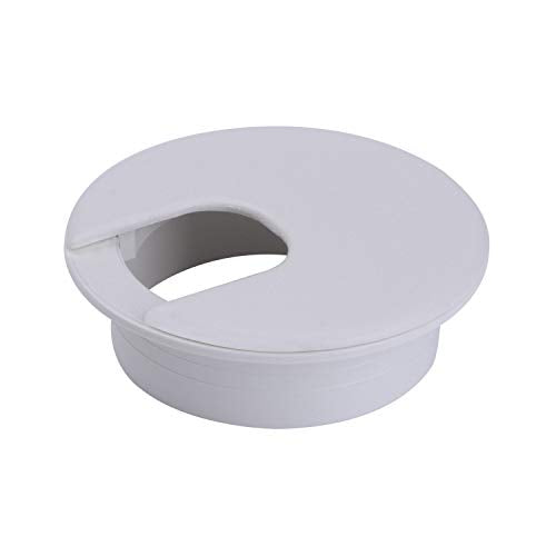2" White Desk Grommet 2 inch for Desk Wire Pass Through, Drywall Cord Grommet 2 inch as Desk Cable Hole Cover (5 Pack)