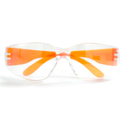 JORESTECH Safety Glasses, ANSI Z87+ Compliant, Impact-Resistant Polycarbonate Lenses, UV Protection, Anti-Scratch Coating, 12-Pack - color: Orange