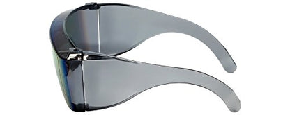 Calabria 3000 Fitover Safety Glasses with Uni-Lens – [Green Mirror] Wrap Around Eye Protection | Anti-Fog Scratch Resistant | Protective Eyewear - color: Green Mirror