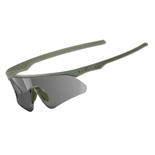 Polarized Protective safety Sunglasses UV400, Lightweight Wraparound Shooting Sports Glasses for Men Women - color: Army Green