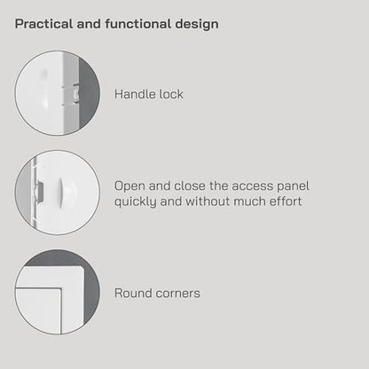 Vent Systems Access Panel for Drywall 10 x 20 Inch - Wall Hole Cover Plate - Metal Access Door with Handle - Plumbing Access Panel for Drywall - Service Shaft Crawl Space Door - Wall Access Panel - size: 10" X 20"