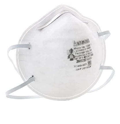 3M N95 Particulate Respirator 8200, 160/Case, NIOSH APPROVED, Disposable, Sweeping, Sanding, Grinding, Sawing, Bagging, Dust, 8 Packs of 20 Respirators - size: 1 Count (Pack of 160)