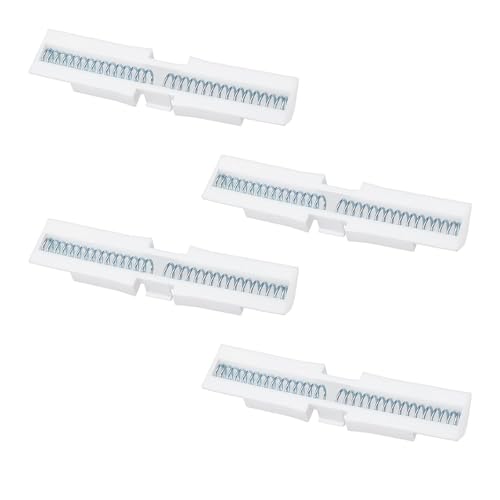 4PCS Bifold Door Slide Guide Hardware, White Abs Bi Fold Closet Door Spring Sliding Track Bi-Fold Doors Hardware Repair Kit for Top Mount Protect Doors Tracks