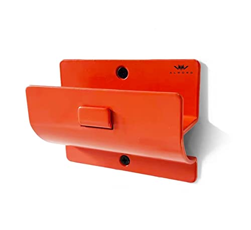 Orange Garage Storage Hooks - Heavy Duty Ladder Wall Mount, Wheelbarrow Hanger, Tool Holder, Hanging Brackets for Ladders, Folding Chairs - color: Orange, size: Single Hook