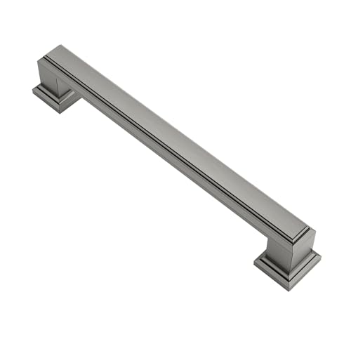 Alzassbg 10 Pack Brushed Black Nickel Cabinet Pulls, 5 Inch(128mm) Hole Center Cabinet Handles Kitchen Pulls for Cabinets and Drawer AL3071BBN - color: Brushed Black Nickel, size: 5" Hole Center