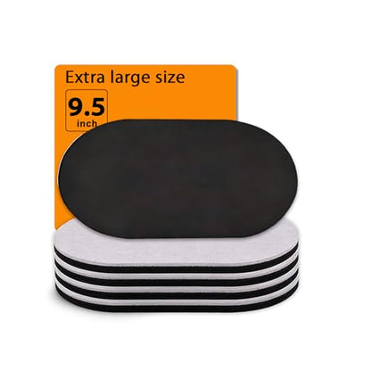 Extra Large Furniture Sliders for Carpet, 9.5 Inch Heavy Duty Reusable Moving Pads for Carpet and Hardwood Floors, Glides to Protect Surfaces and Easy Relocation - size: For Hard Surfaces - 4 PCS