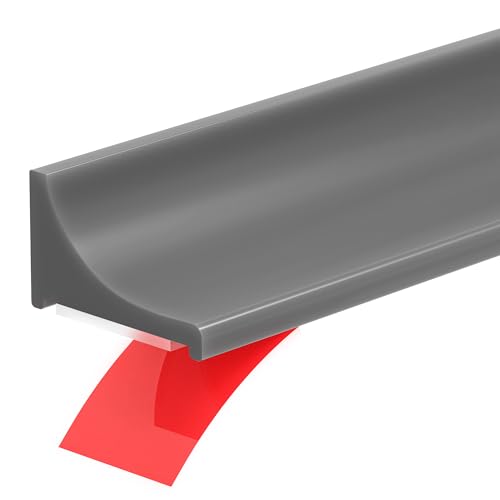 39Inch Shower Threshold Water Dam, Self-Adhesive Silicone Shower Barrier Water Stopper Shower Door Bottom Seal Strip Shower Splash Guard for Bathroom Kitchen Bathtub - color: Gray, style: 39 inch