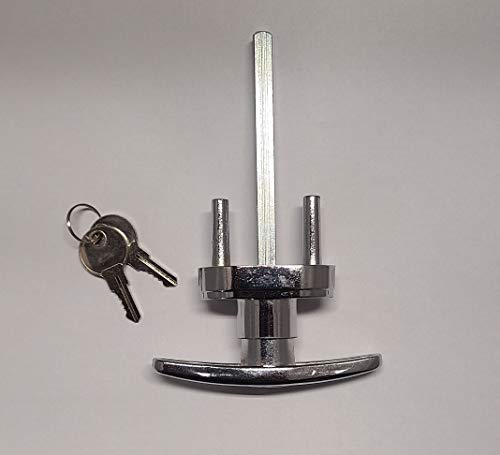 Universal Garage Door Lock Kit with Spring Latch and Keyed Handle