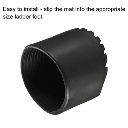 MECCANIXITY Ladder Non-Slip Feet Mat 68mm ID Rubber Round Telescopic Ladder Accessories Pad Cover Cushion for Ladder Protection Black Pack of 4 - size: 68mm