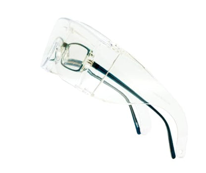Calabria 3000 Fitover Safety Glasses with Uni-Lens – [Clear] Wrap Around Eye Protection | Anti-Fog Scratch Resistant | Protective Eyewear - color: Clear