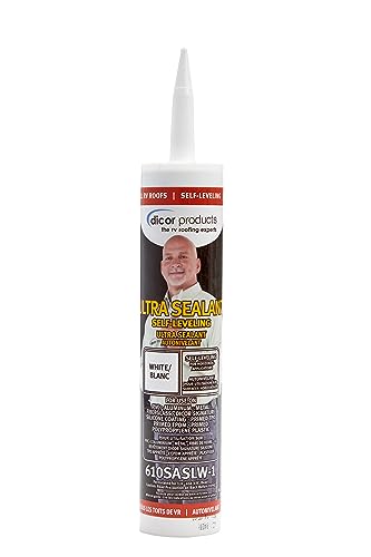 Dicor 610SASLW-1 Self-Leveling Ultra Sealant System - 10.1 Oz, White, High Performance, Non-Yellowing, Fast Curing, Durable, Highly Compatible, UV Stabilized - style: Self-Leveling Ultra Sealant