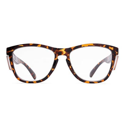 Z87 Anti-Fog Photochromic UV400 Blue Light Blocking Impact Resistant Protective Wraparound safety Glasses - color: Leopard