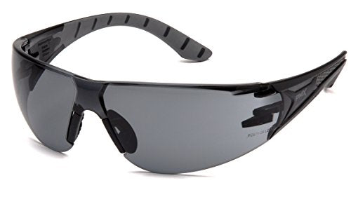 Pyramex Endeavor Plus Safety Glass Black/Gray Frame With Foam Padding Clear H2MAX Anti-fog Lens - color: Black/Grey Frame, Gray Lens, style: Standard