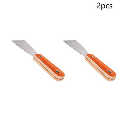 Utoolmart Putty Scraper 2" Cr-V Steel Stiff Putty Knives with Plastic Handle for Taping Paint Wall Floor Tile 2Pcs - size: 2 inch