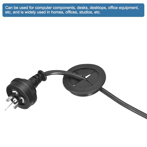 uxcell 6 Pcs Cable Cord Grommet, 1/2 Inch (12mm) Desk Grommet Flexible Rubber Grommets Wire Hole Cover Pass Through for Office Computer Desk Wire Organizer, Black - size: 1/2 Inch (12mm)