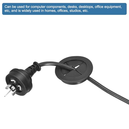 uxcell 6 Pcs Cable Cord Grommet, 1/2 Inch (12mm) Desk Grommet Flexible Rubber Grommets Wire Hole Cover Pass Through for Office Computer Desk Wire Organizer, Black - size: 1/2 Inch (12mm)