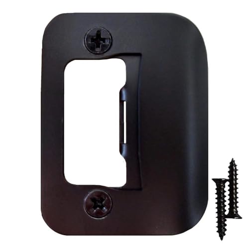 Gator Door Strike Plate with Screws, – 2-1/4" by 1-3/4" Universal Latch Restorer Alloy Steel Lock Hardware for Interior and Exterior Doors, Replacement Door Latch Plate | Oil Rubbed Bronze 1-Pack - color: Oil Rubbed Bronze