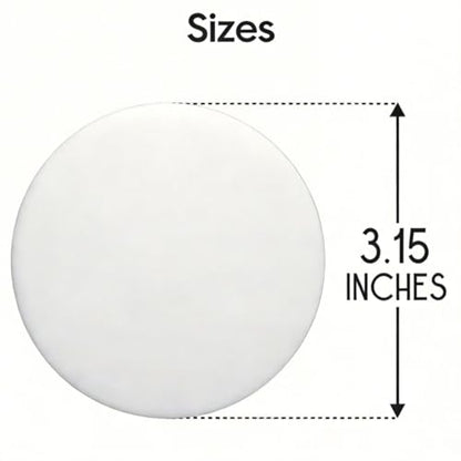 Wall-Mounted Door Stoppers, White Silicone Door Bumpers with Adhesive, Noise Reducing Door Knob Wall Protector Guards, 3.1 Inch, 4 Pack