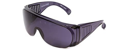 Calabria Fit Over Safety Glasses | Polarized Sunglasses Over Glasses | Wrap Around Anti-Fog | Scratch Resistant | Unisex - color: Smoke