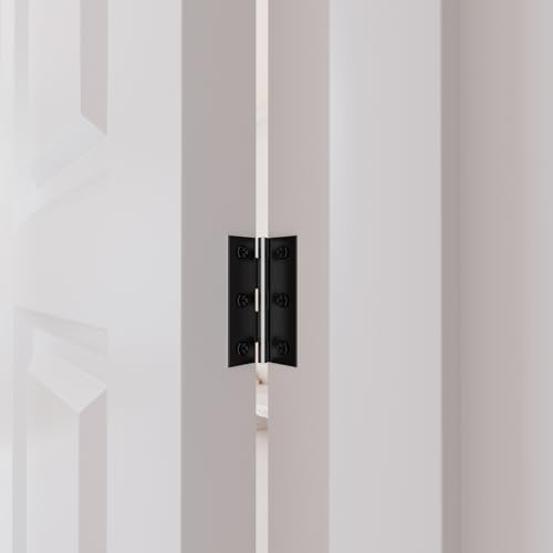 LEIFENY 24 Pack 1.5 inch Black Door Hinges, Small Hinge Hardware for Doors, Cabinets, DIY Projects (Screws Included) - size: 1.5 Inch